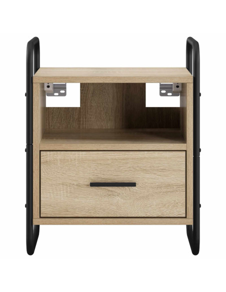 Mobiletto da Letto Appeso 2 pz Rovere Sonoma 40 x 30 x 50 cm