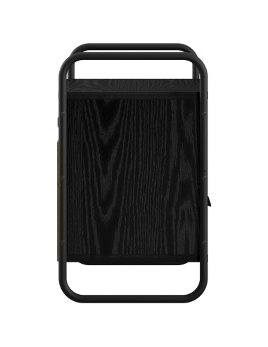 Mobiletto da Letto Appeso Rovere Nero 40 x 30 x 50 cm