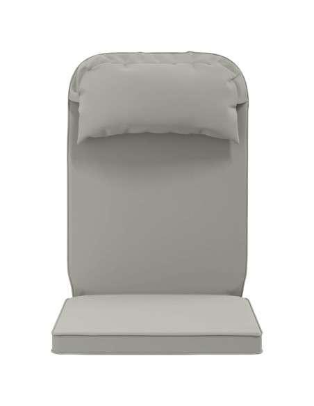 Cuscino per Lounger Sole 100% Poliestere Grigio 55 x 124 x 5 cm