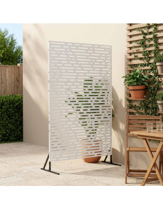 Schermo per Privacy 100 x 50 x 180 cm Acciaio Bianco