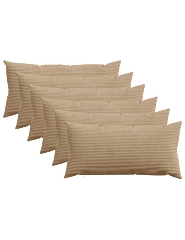 Federa 6 pcs HEERLEN Marrone 40 x 70 cm corduroy