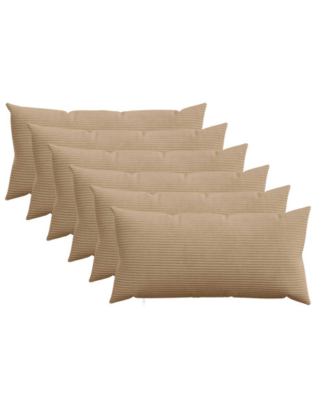 Federa 6 pcs HEERLEN Marrone 40 x 70 cm corduroy