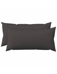 Federa 2 pz HEERLEN Grigio Scuro 40 x 80 cm Tessuto