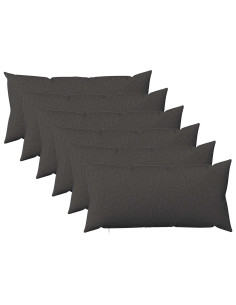 Federa 6 pz HEERLEN Grigio Scuro 40 x 80 cm Tessuto