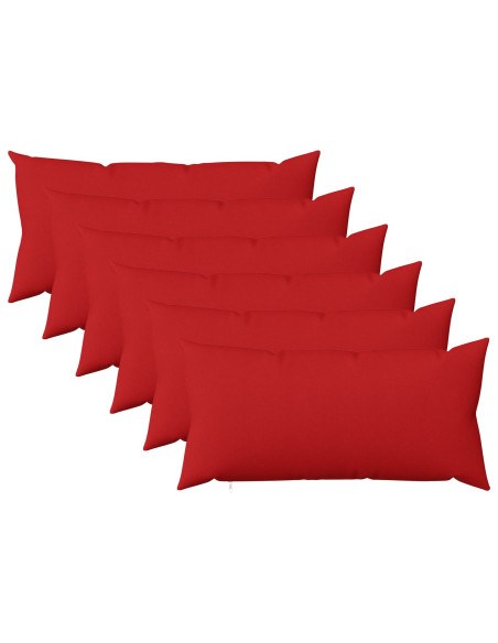 Federa 6 pz HEERLEN Rosso 40 x 80 cm Tessuto