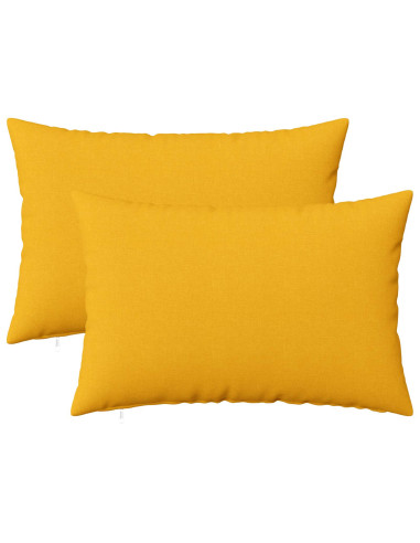 Cuscino con cuscino HEERLEN 2 pz Giallo Chiaro Tessuto