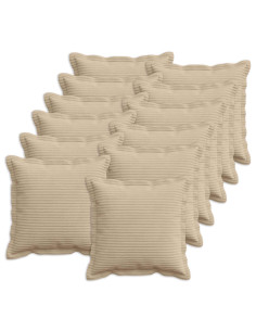 Federa 12 pz HOUTEN Tortora 45 x 45 cm corduroy