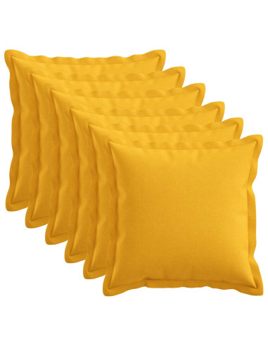 Federa 6 pcs HOUTEN Giallo Chiaro 45 x 45 cm Lino