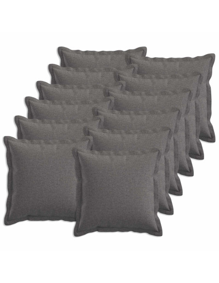 Federa 12 pcs HOUTEN Grigio Chiaro 45 x 45 cm Lino