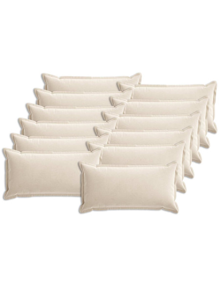Federa 12 pz HOUTEN Crema 40 x 80 cm Tessuto Chenille