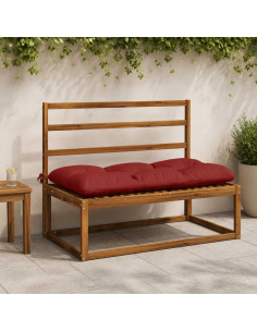 Cuscini per Panchina a 2 Pezzi VIANEN 100% Poliestere Rosso