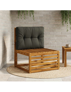 Cuscino per schienale di pallet VIANEN 100% Poliestere Nero