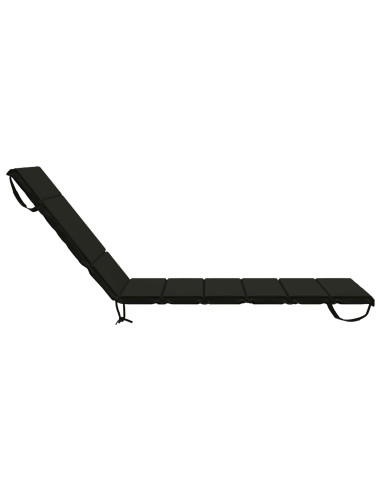 Cuscino per Lettino GEMERT 100% Poliestere Nero 200 x 80 x 3 cm