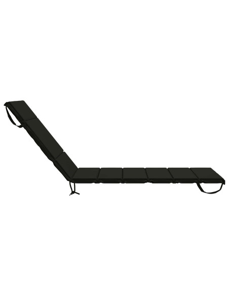 Cuscino per Lettino GEMERT 100% Poliestere Nero 200 x 80 x 3 cm