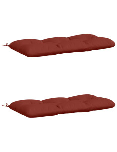 Cuscini per Panchina a 2 Pezzi VIANEN 100% Poliestere Rosso 2