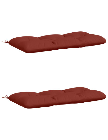 Cuscini per Panchina a 2 Pezzi VIANEN 100% Poliestere Rosso
