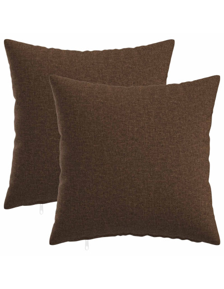 Cuscino con cuscino HEERLEN 2 pz Marrone Tessuto