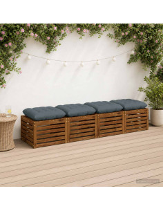 Cuscini per Seduta VIANEN 4 pz 100% Poliestere Blu