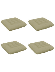 Cuscini per Seduta VIANEN 4 pz 100% Poliestere Verde chiaro 2