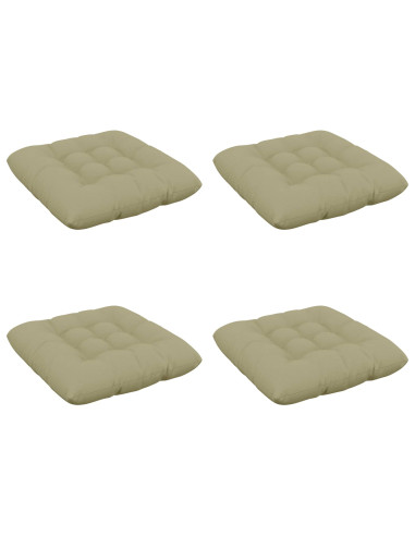 Cuscini per Seduta VIANEN 4 pz 100% Poliestere Verde chiaro