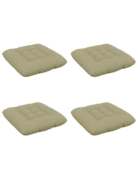 Cuscini per Seduta VIANEN 4 pz 100% Poliestere Verde chiaro