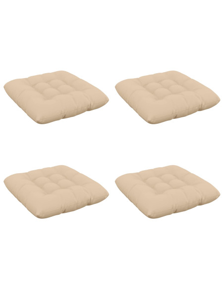 Cuscini per Seduta VIANEN 4 pz 100% Poliestere Crema