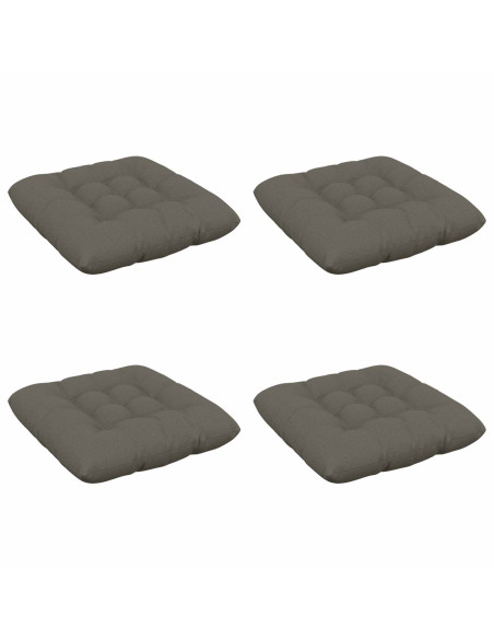 Cuscini per Seduta VIANEN 4 pz 100% Poliestere Grigio