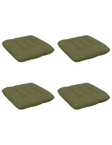 Cuscini per Seduta VIANEN 4 pz 100% Poliestere Verde Oliva