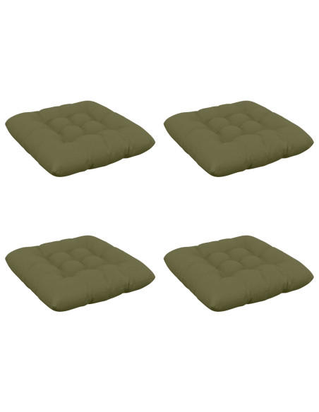 Cuscini per Seduta VIANEN 4 pz 100% Poliestere Verde Oliva