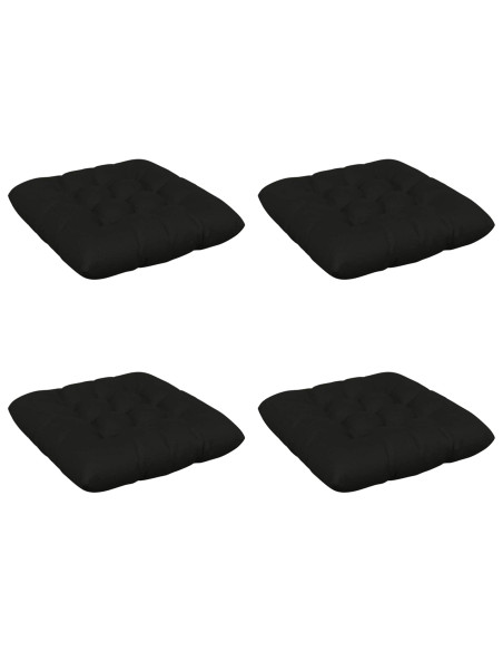 Cuscini per Seduta VIANEN 4 pz 100% Poliestere Nero
