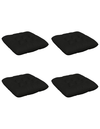 Cuscini per Seduta VIANEN 4 pz 100% Poliestere Nero