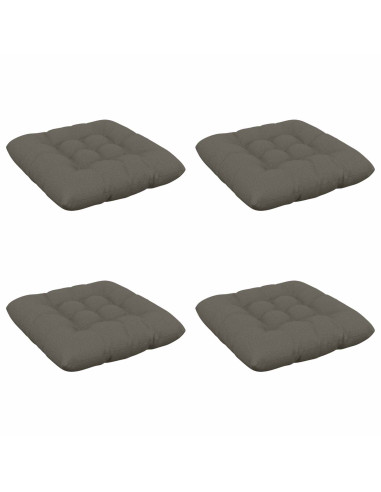 Cuscini per Seduta VIANEN 4 pz 100% Poliestere Grigio