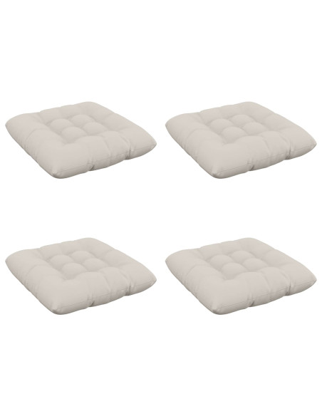 Cuscini per Seduta VIANEN 4 pz 100% Poliestere Bianco