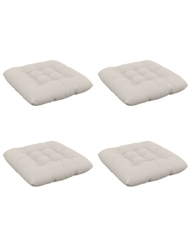 Cuscini per Seduta VIANEN 4 pz 100% Poliestere Bianco