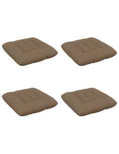 Cuscini per Seduta VIANEN 4 pz 100% Poliestere Tortora 2