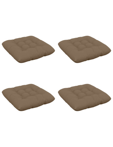 Cuscini per Seduta VIANEN 4 pz 100% Poliestere Tortora