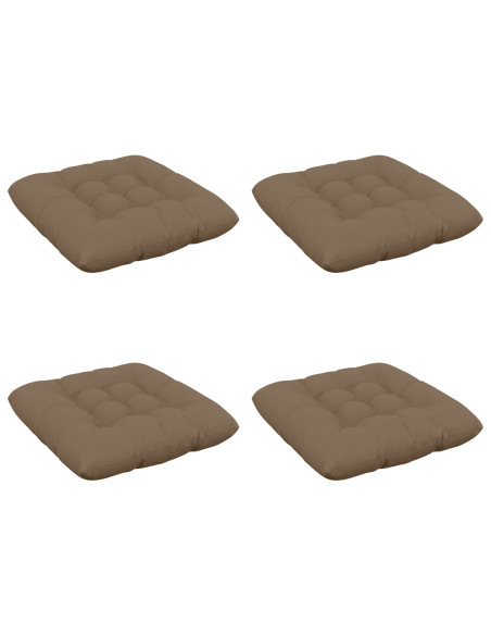 Cuscini per Seduta VIANEN 4 pz 100% Poliestere Tortora