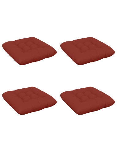 Cuscini per Seduta VIANEN 4 pz 100% Poliestere Rosso