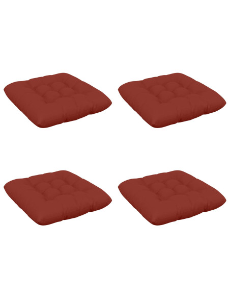 Cuscini per Seduta VIANEN 4 pz 100% Poliestere Rosso