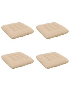 Cuscini per Seduta VIANEN 4 pz 100% Poliestere Crema 2