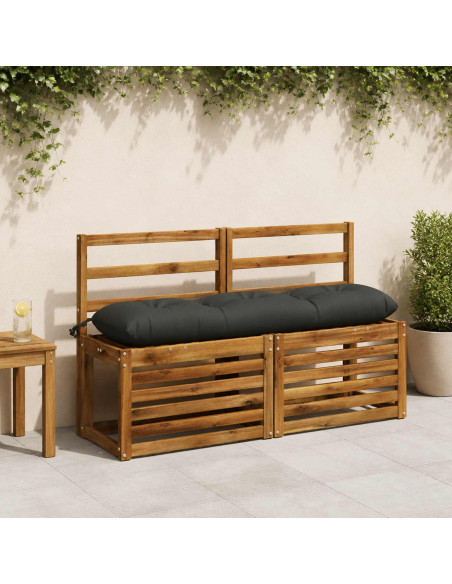 Cuscino per panchina VIANEN 100% Poliestere Antracite