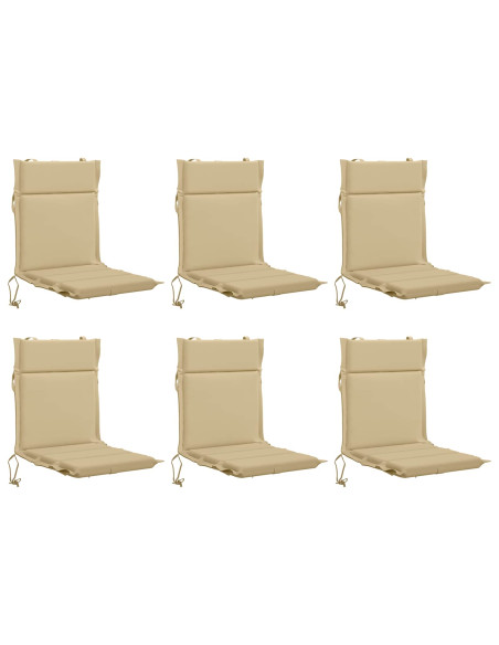 Cuscini per Sedia Alta in 6 Pezzi GEMERT 6 pcs 100% Poliestere