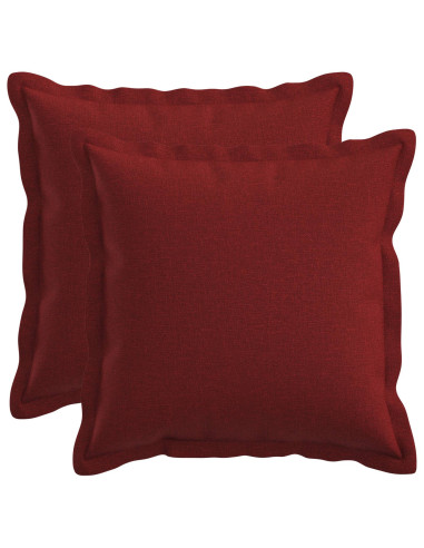 Federa 2 pcs HOUTEN Rosso Vino 35 x 35 cm Lino