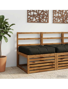 Cuscino per Sedia in Unico Pezzo VIANEN 100% Poliestere Nero