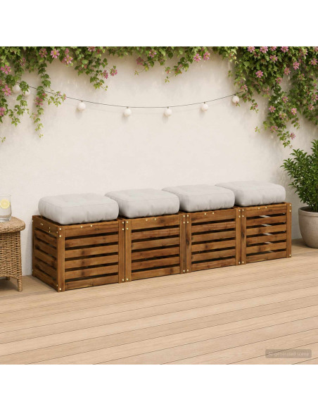 Cuscini per Sedia in 4 Pezzi VIANEN 4 pcs 100% Poliestere
