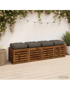 Cuscini per Sedia in 4 Pezzi VIANEN 4 pcs 100% Poliestere