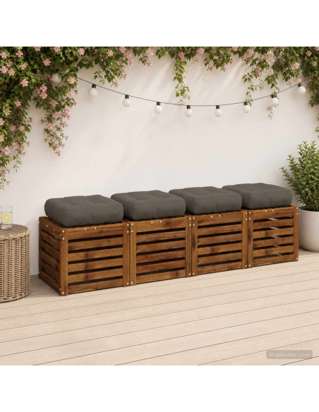 Cuscini per Sedia in 4 Pezzi VIANEN 4 pcs 100% Poliestere
