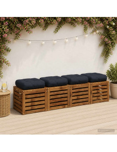 Cuscini per Sedia in 4 Pezzi VIANEN 4 pcs 100% Poliestere
