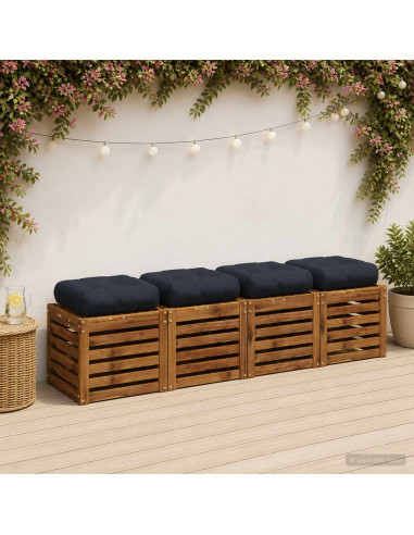 Cuscini per Sedia in 4 Pezzi VIANEN 4 pcs 100% Poliestere