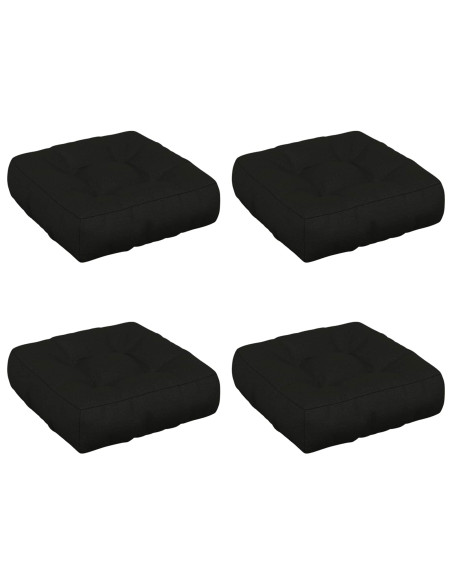 Cuscini per Sedia in 4 Pezzi VIANEN 4 pcs 100% Poliestere Nero